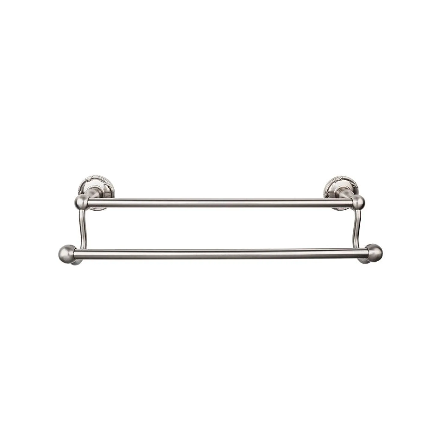 Top Knobs Edwardian Double Bath Towel Bar - Ribbon Backplate