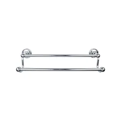 Top Knobs Edwardian Double Bath Towel Bar - Ribbon Backplate