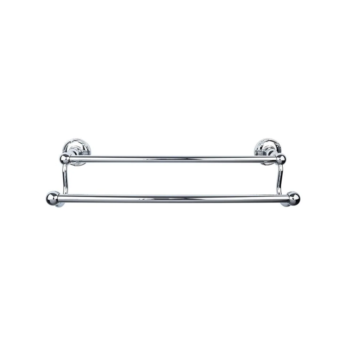 Top Knobs Edwardian Double Bath Towel Bar - Ribbon Backplate