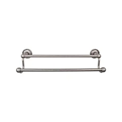 Top Knobs Edwardian Double Bath Towel Bar - Ribbon Backplate