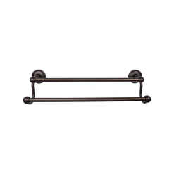 Top Knobs Edwardian Double Bath Towel Bar - Ribbon Backplate