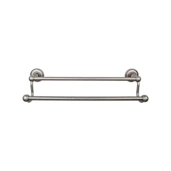 Top Knobs Edwardian Double Bath Towel Bar - Plain Backplate