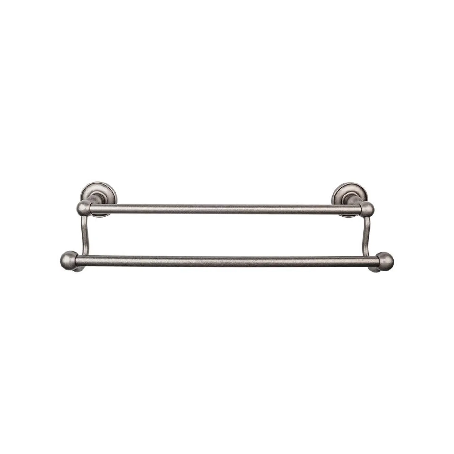 Top Knobs Edwardian Double Bath Towel Bar - Plain Backplate