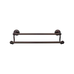 Top Knobs Edwardian Double Bath Towel Bar - Plain Backplate