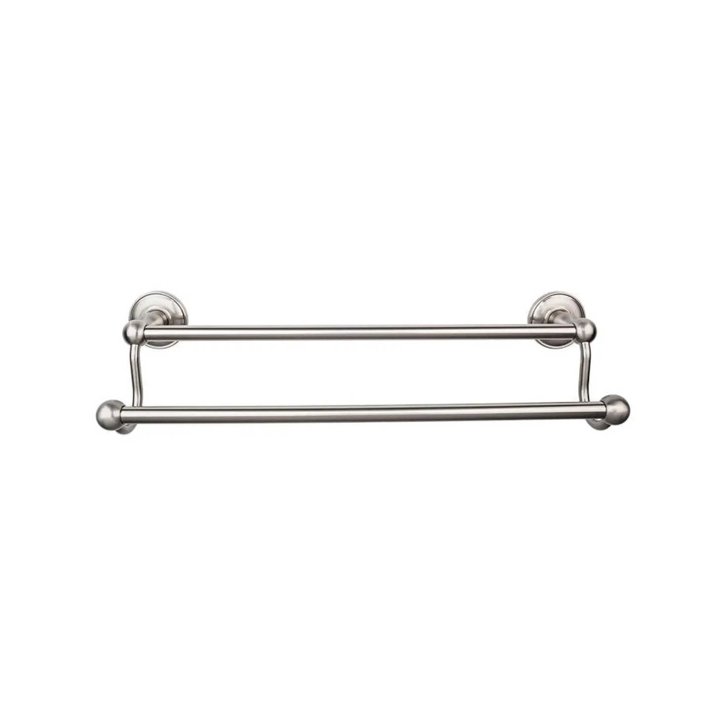 Top Knobs Edwardian Double Bath Towel Bar - Plain Backplate