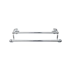 Top Knobs Edwardian Double Bath Towel Bar - Hex Backplate