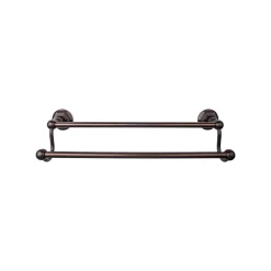 Top Knobs Edwardian Double Bath Towel Bar - Hex Backplate