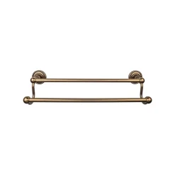 Top Knobs Edwardian Double Bath Towel Bar - Rope Backplate