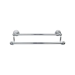 Top Knobs Edwardian Double Bath Towel Bar - Rope Backplate