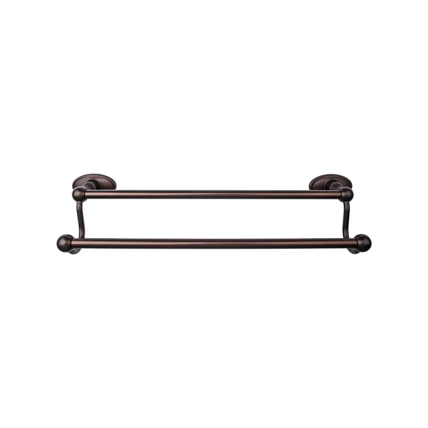 Top Knobs Edwardian Double Bath Towel Bar - Oval Backplate