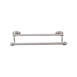 Top Knobs Edwardian Double Bath Towel Bar - Oval Backplate