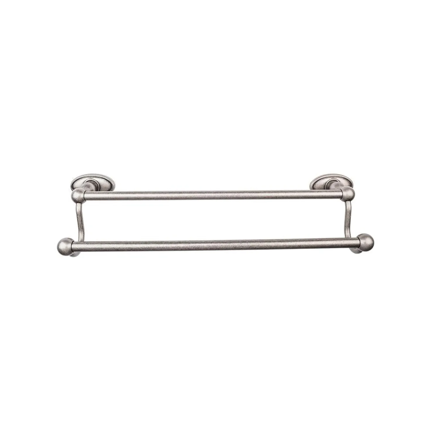 Top Knobs Edwardian Double Bath Towel Bar - Oval Backplate