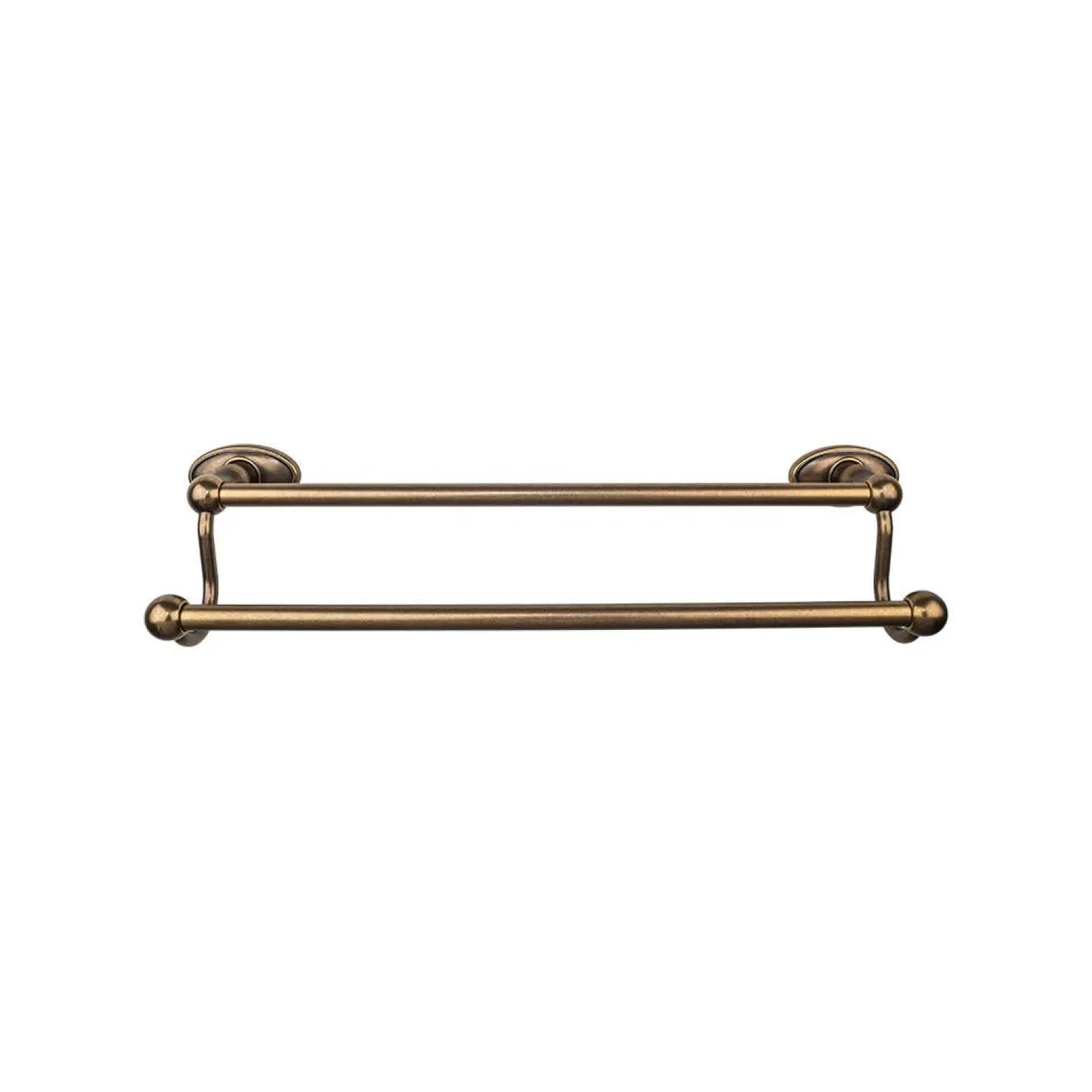 Top Knobs Edwardian Double Bath Towel Bar - Oval Backplate