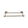Top Knobs Edwardian Double Bath Towel Bar - Beaded Backplate