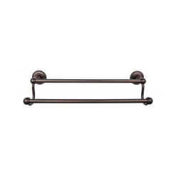 Top Knobs Edwardian Double Bath Towel Bar - Beaded Backplate