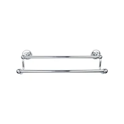 Top Knobs Edwardian Double Bath Towel Bar - Beaded Backplate