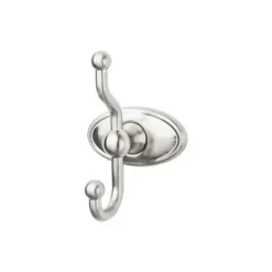 Top Knobs Edwardian Double Robe Hook in Brushed Satin Nickel