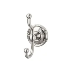 Top Knobs Edwardian Double Robe Hook in Brushed Satin Nickel