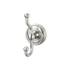 Top Knobs Edwardian Double Robe Hook in Brushed Satin Nickel