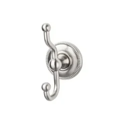 Top Knobs Edwardian Double Robe Hook in Brushed Satin Nickel