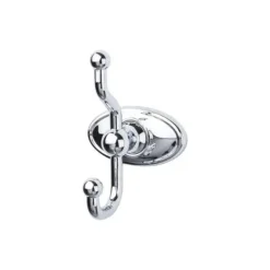 Top Knobs Edwardian Double Robe Hook in Polished Chrome