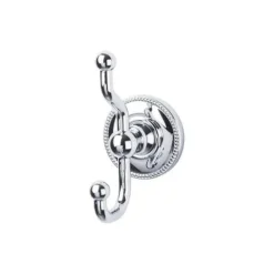 Top Knobs Edwardian Double Robe Hook in Polished Chrome