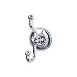 Top Knobs Edwardian Double Robe Hook in Polished Chrome