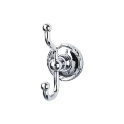 Top Knobs Edwardian Double Robe Hook in Polished Chrome