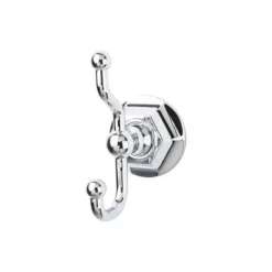 Top Knobs Edwardian Double Robe Hook in Polished Chrome