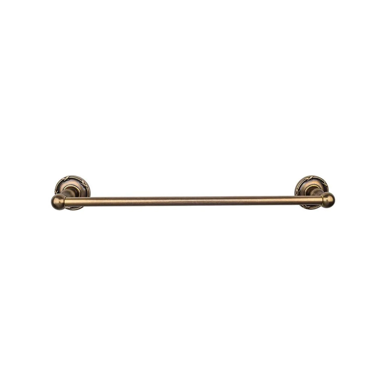 Top Knobs Edwardian Single Bath Towel Bar - Ribbon Backplate