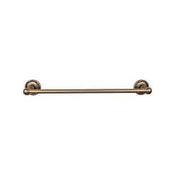 Top Knobs Edwardian Single Bath Towel Bar - Ribbon Backplate