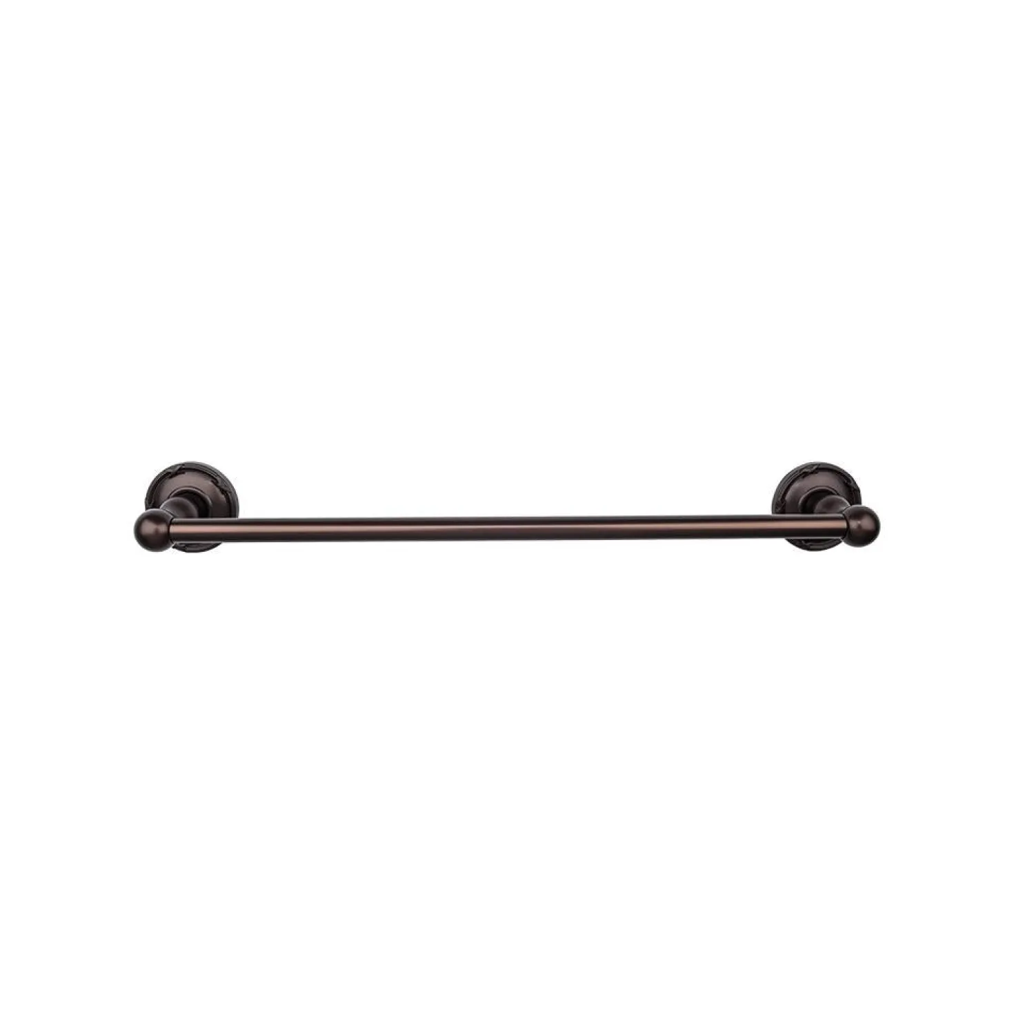 Top Knobs Edwardian Single Bath Towel Bar - Ribbon Backplate