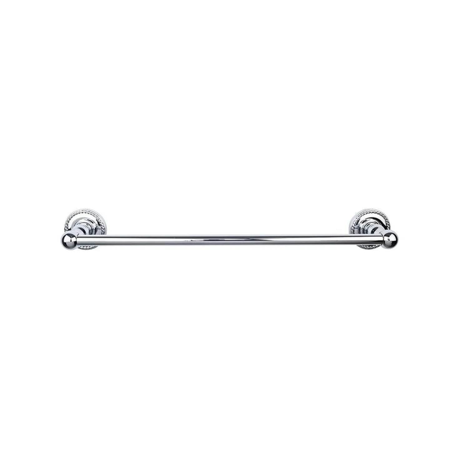 Top Knobs Edwardian Single Bath Towel Bar - Rope Backplate