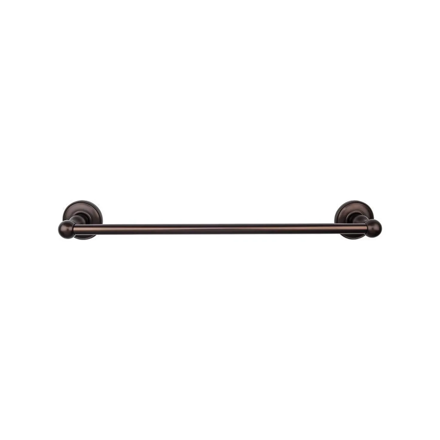 Top Knobs Edwardian Single Bath Towel Bar - Plain Backplate