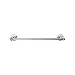 Top Knobs Edwardian Single Bath Towel Bar - Beaded Backplate