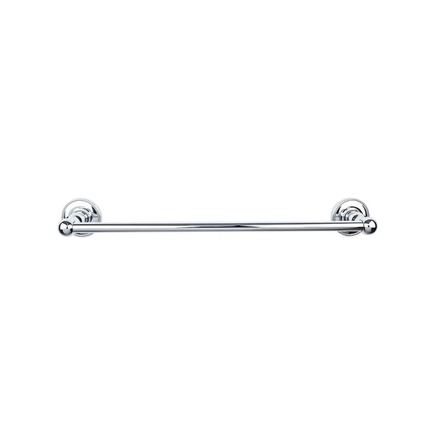 Top Knobs Edwardian Single Bath Towel Bar - Beaded Backplate
