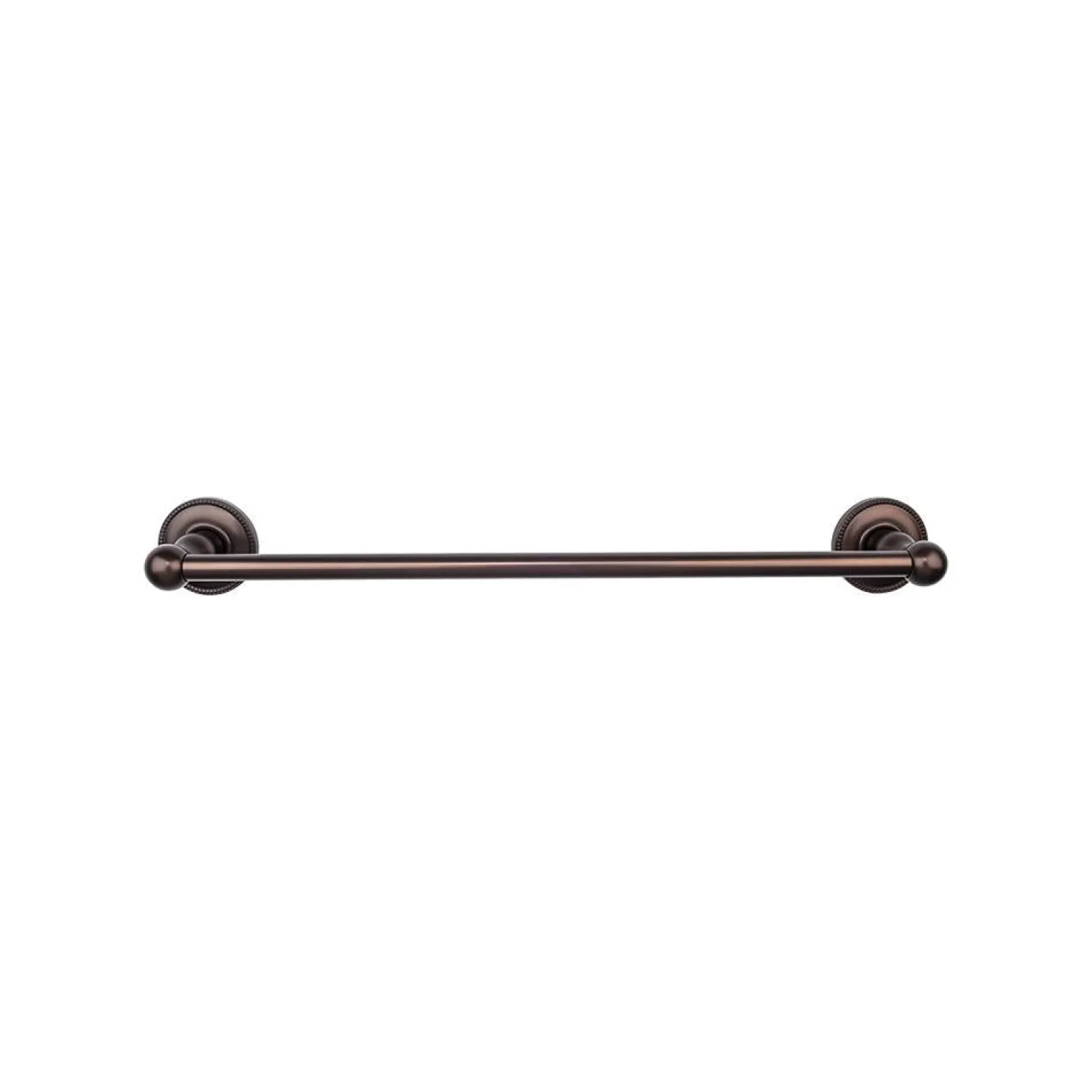 Top Knobs Edwardian Single Bath Towel Bar - Beaded Backplate