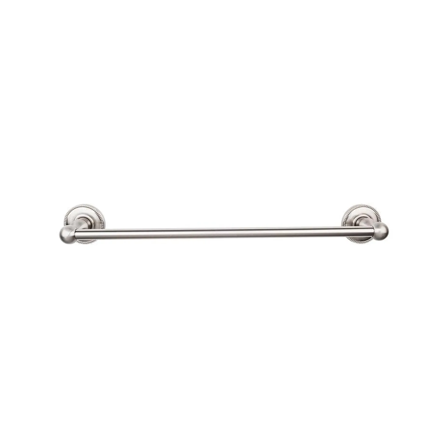 Top Knobs Edwardian Single Bath Towel Bar - Beaded Backplate