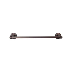Top Knobs Edwardian Single Bath Towel Bar - Beaded Backplate