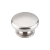 Top Knobs Flat Round Knob in Brushed Stainless Steel