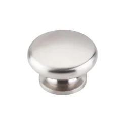 Top Knobs Flat Round Knob in Brushed Stainless Steel