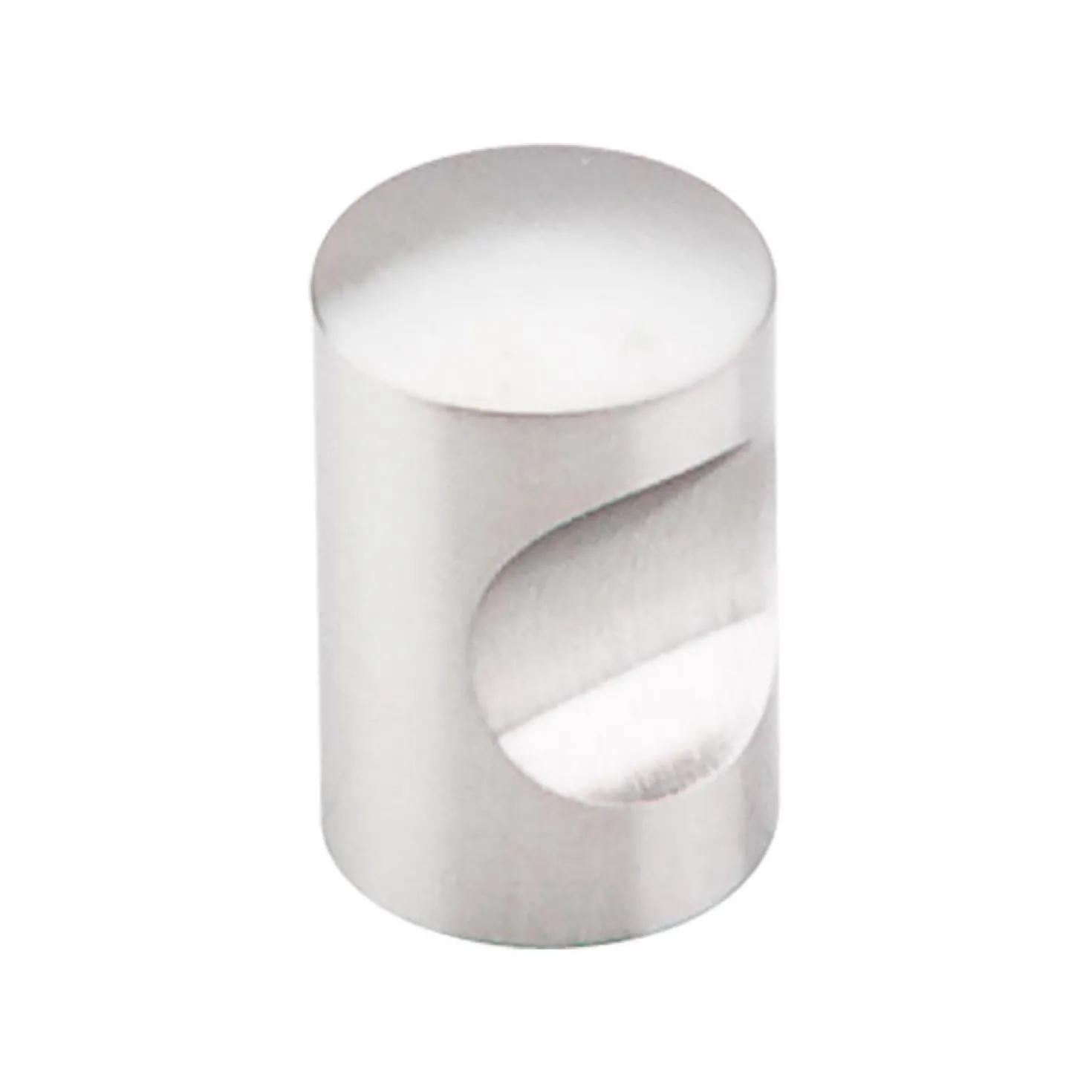 Top Knobs Indent Knob in Brushed Stainless Steel