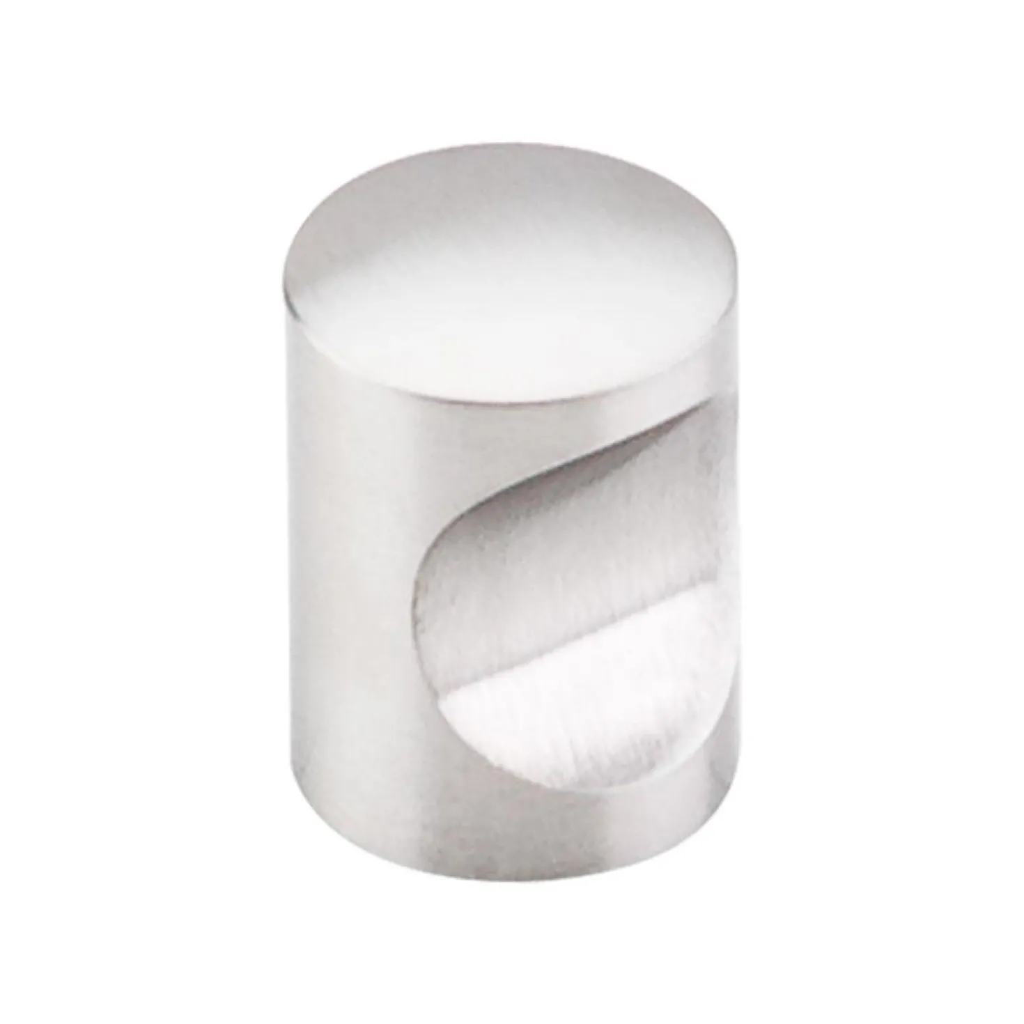 Top Knobs Indent Knob in Brushed Stainless Steel