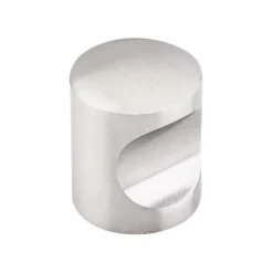 Top Knobs Indent Knob in Brushed Stainless Steel
