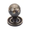 Top Knobs Paris Knob in Mottled with Backplate in Dark Antique Brass