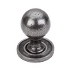Top Knobs Paris Knob in Smooth with Backplate in Cast Iron