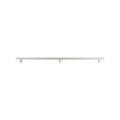 Top Knobs Solid Bar Pull in 3 posts, Brushed Stainless Steel