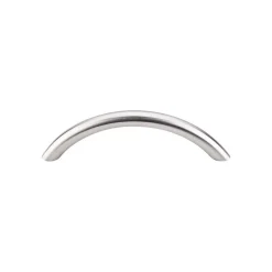 Top Knobs Solid Bowed Bar Pull in Brushed Stainless Steel