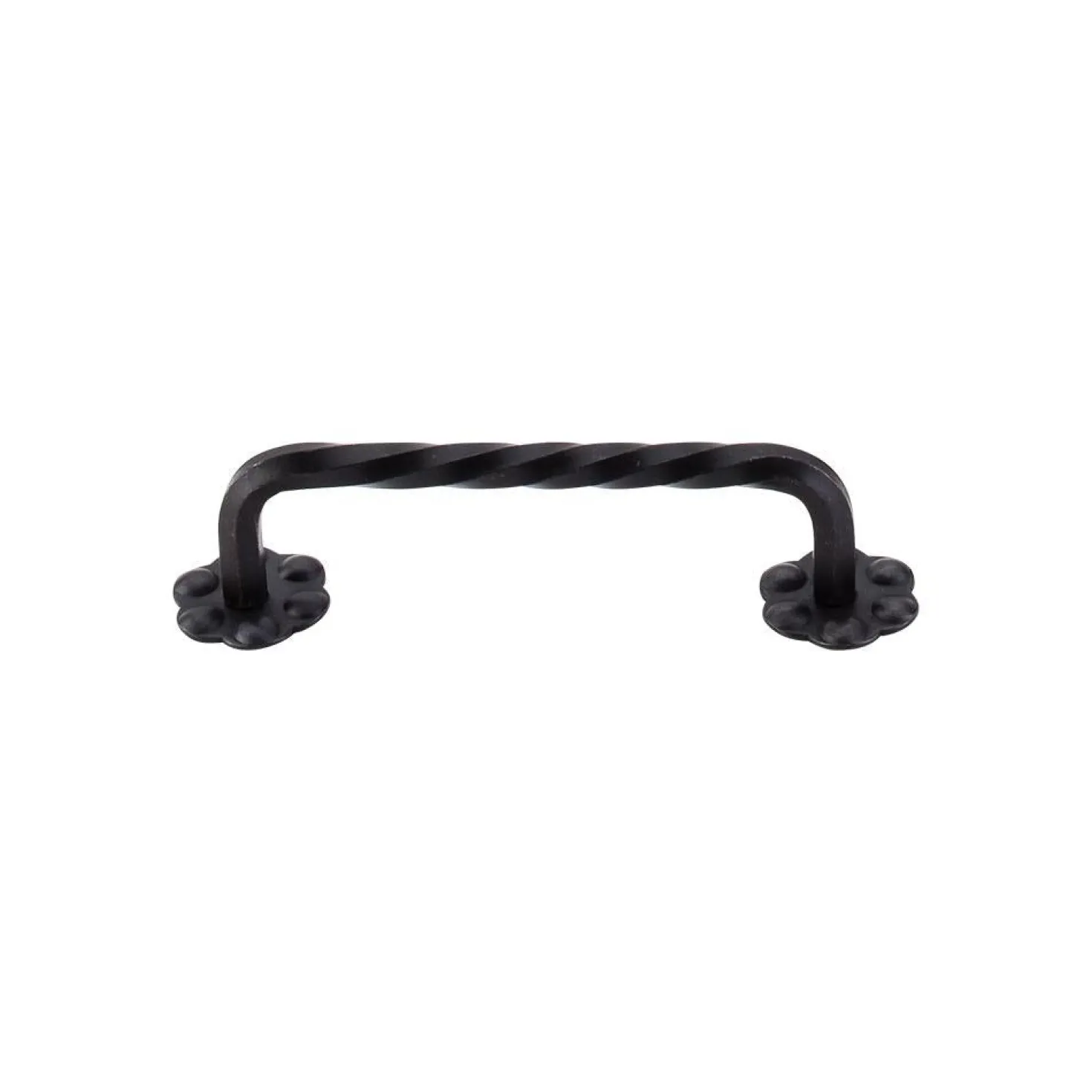 Top Knobs Thin Twist D Pull with Backplate