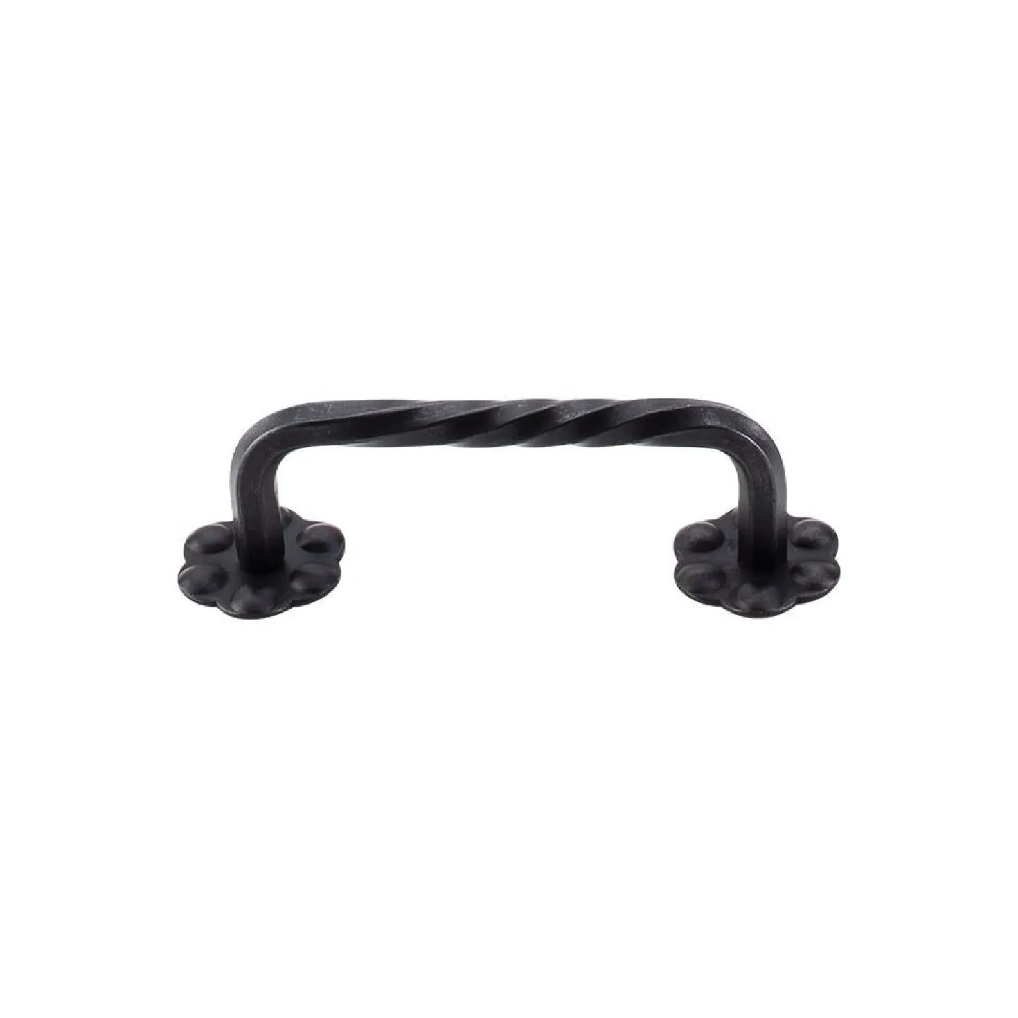 Top Knobs Thin Twist D Pull with Backplate